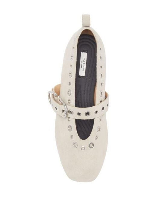 Rag & Bone White Spire Mary Jane Flat