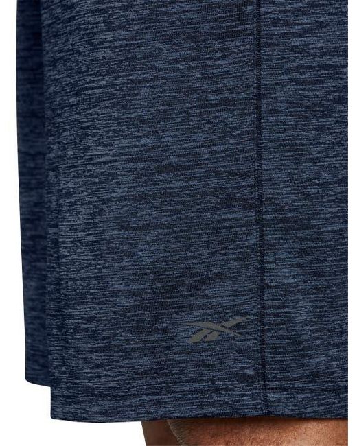 Reebok Blue Performance Tech Heather Shorts for men
