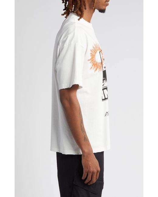 RENOWNED White Sunsets At The Inkwell Graphic T-shirt for men