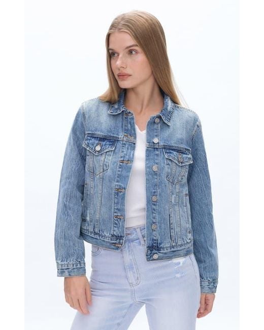Bayeas Blue Distressed Denim Jacket