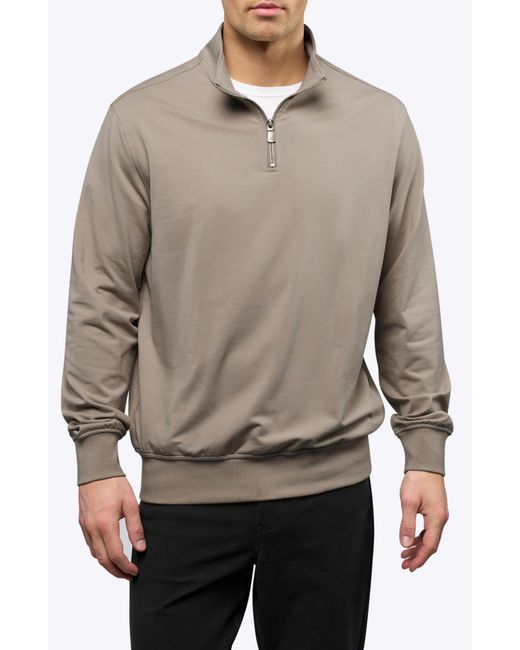 Cuts Gray Hyperloop Quarter Zip for men
