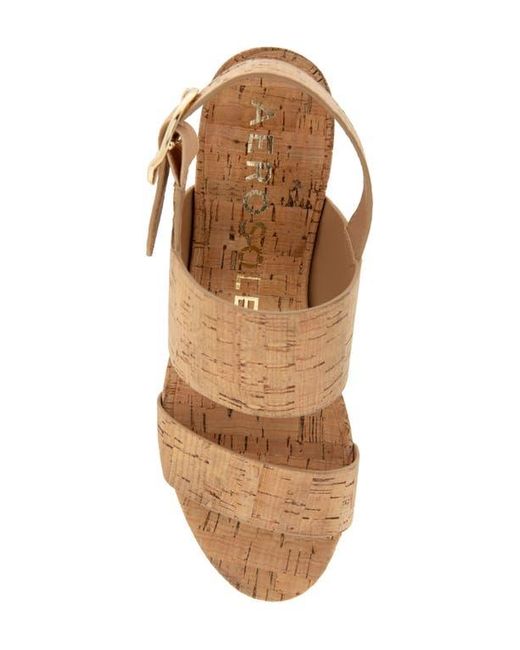 Aerosoles Brown Camera Platform Sandal