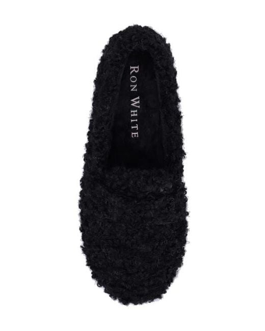 Ron White Black Teddy Wool Slipper