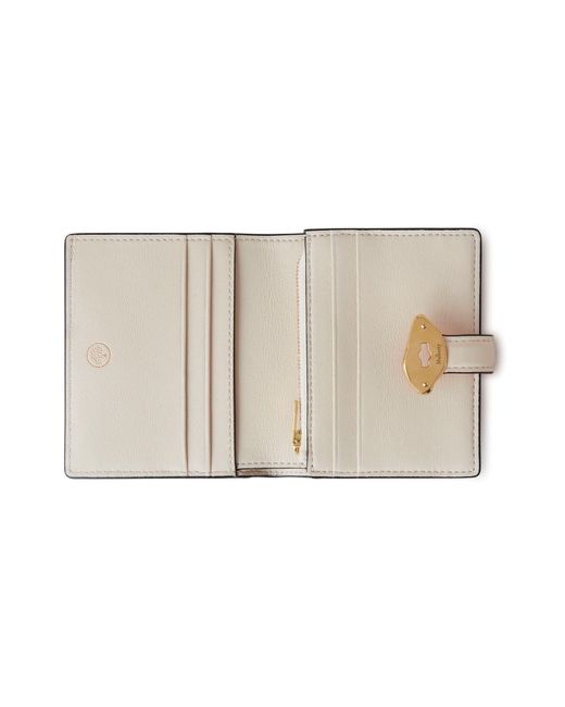 Mulberry Natural Lana Compact High Gloss Leather Bifold Wallet