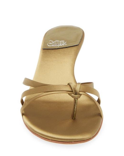 Jeffrey Campbell Metallic Doretta Kitten Heel Flip Flop