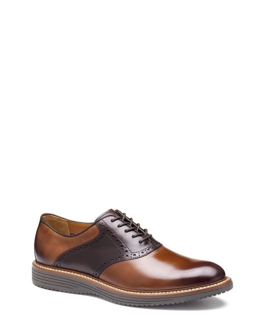 Johnston & Murphy Brown Upton Saddle Shoe for men