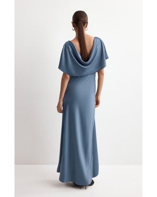 mango draped neck satin dress Draped neck satin dress