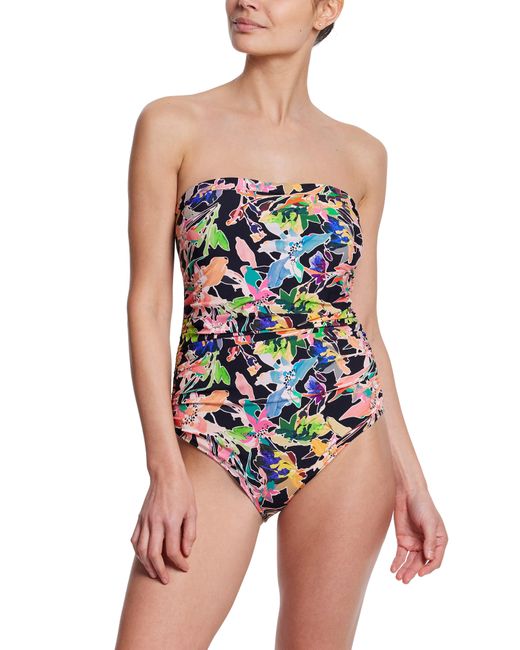 Hanky Panky Multicolor Strapless Bandeau One-piece Swimsuit