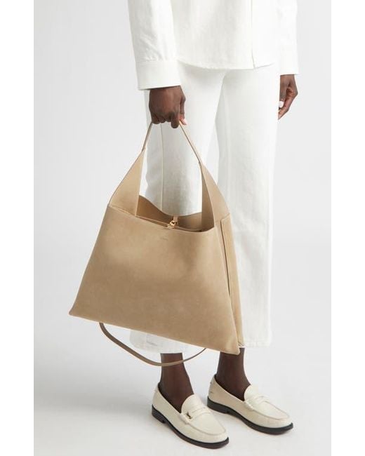 REE PROJECTS Natural Large Clare Suede Tote
