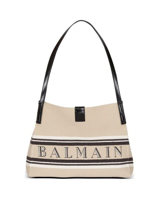 Balmain Metallic Release Small Shopper Bag