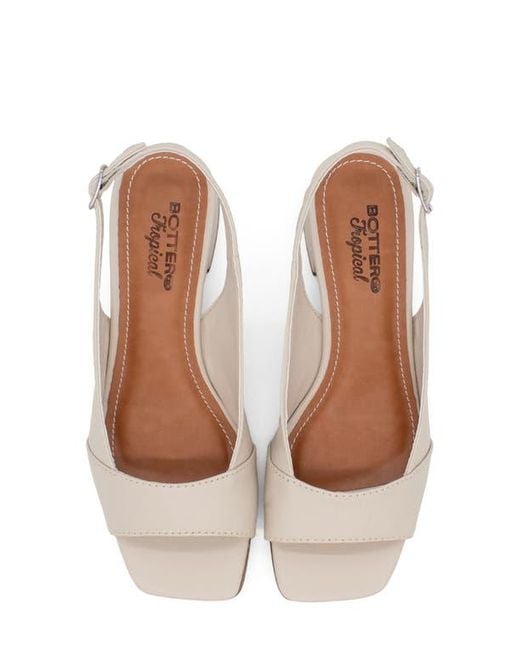 BOTTER White Square Toe Slingback Sandal