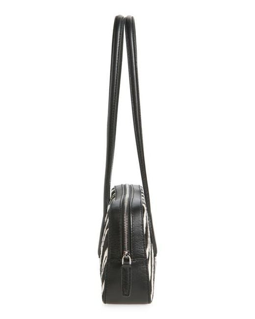 Madewell Black The Mini Top Zip Genuine Calf Hair Shoulder Bag