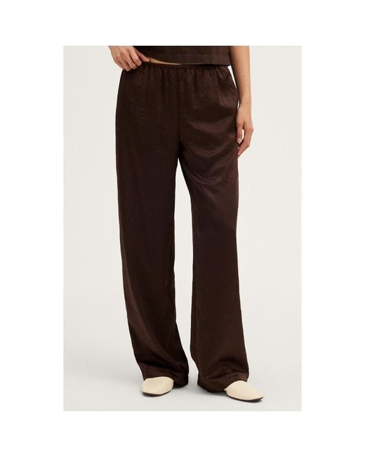 Madewell Brown Devon Satin Pants