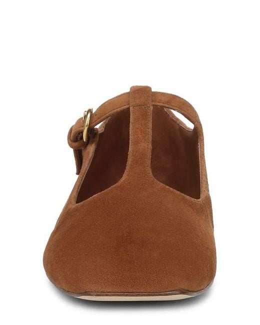 Sarto Brown Flexa Astoria T-Strap Flat
