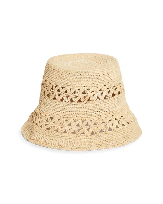 Zimmermann Natural Raffia Bucket Hat