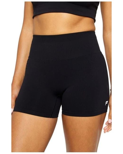 Fabletics Black Seamless Scrunch 4' Short