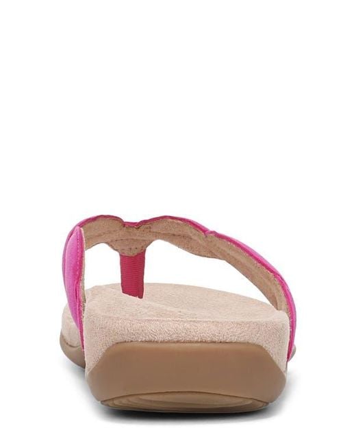 Vionic Pink Bella Braid Flip Flop