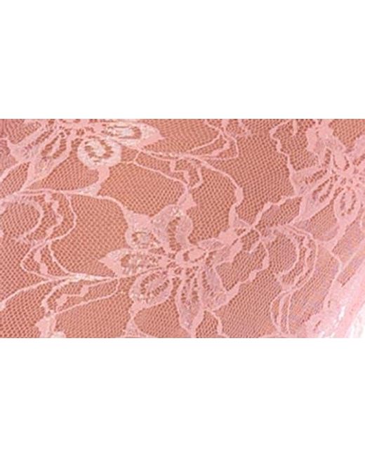 MAPALE Red Sheer Lace Lounge Set