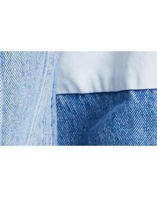 Bayeas Blue Patchwork Denim Jacket