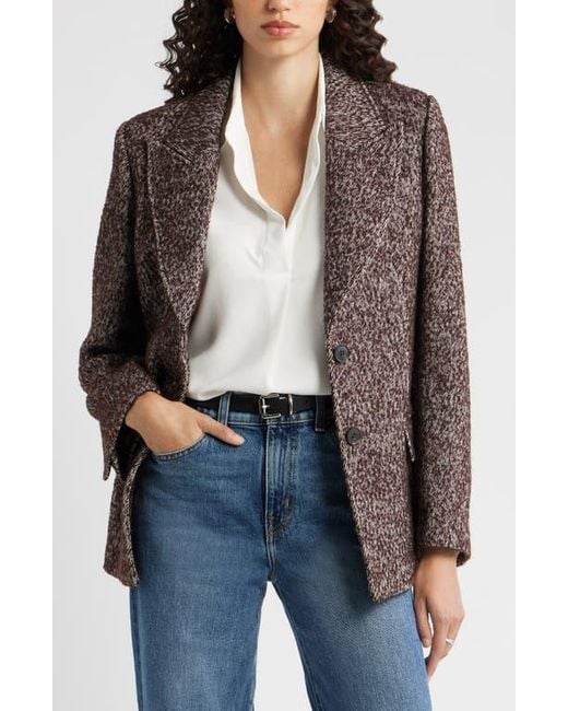 Nordstrom Gray The Liv Textured Boyfriend Blazer