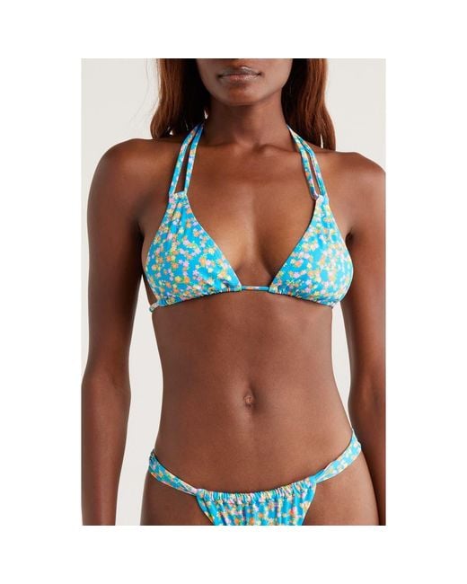 Kulani Kinis Blue Halter Bikini Top