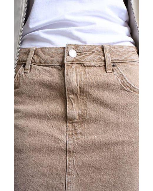 TOPSHOP White Denim Miniskirt