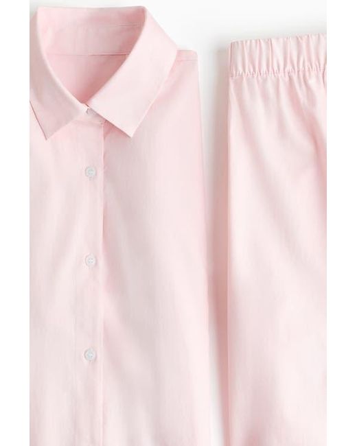 H&M Pink Cotton Satin Pyjamas