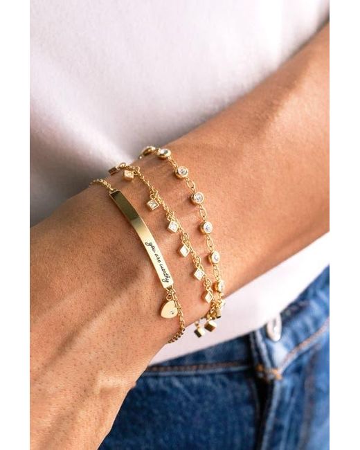 ALEX AND ANI Metallic Crystal Pebble Bracelet