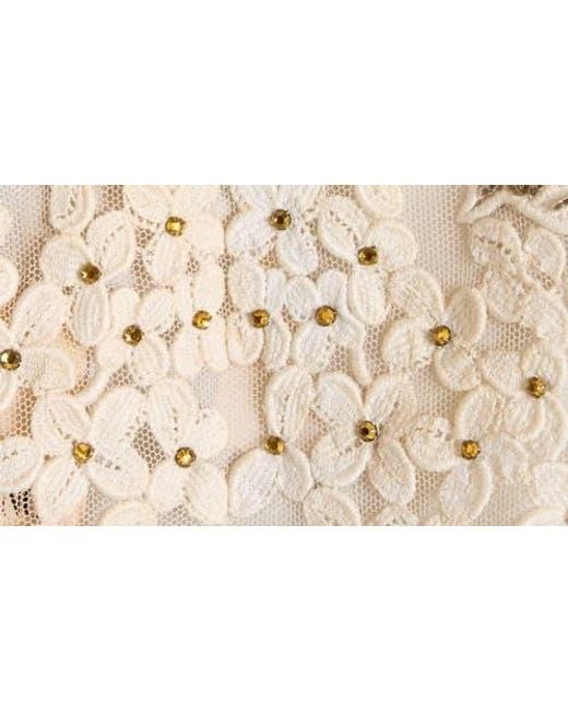 Valentino Garavani White Lace Embellished Cotton Muslin Midi Dress