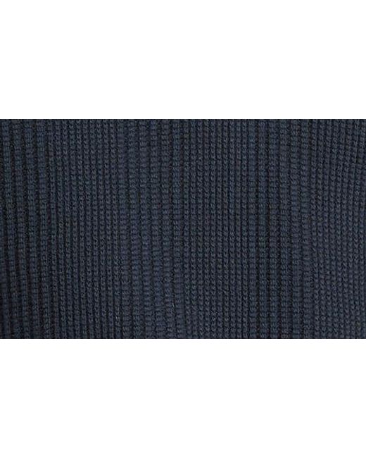 Vince Blue Variegated Texture Long Sleeve Polo for men
