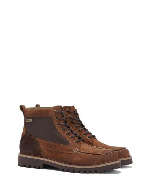 Barbour Brown Sheene Moc Toe Boot for men