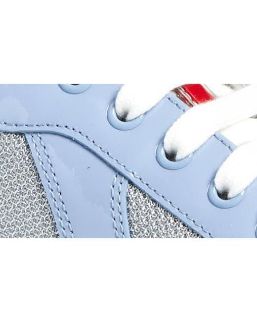 Prada Blue America's Cup Vernice Bike Low Top Sneaker for men