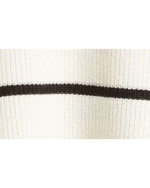 Nordstrom White Rib Organic Cotton & Merino Wool Sweater