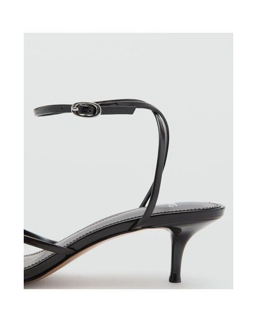 Mango White Ankle Strap Sandal