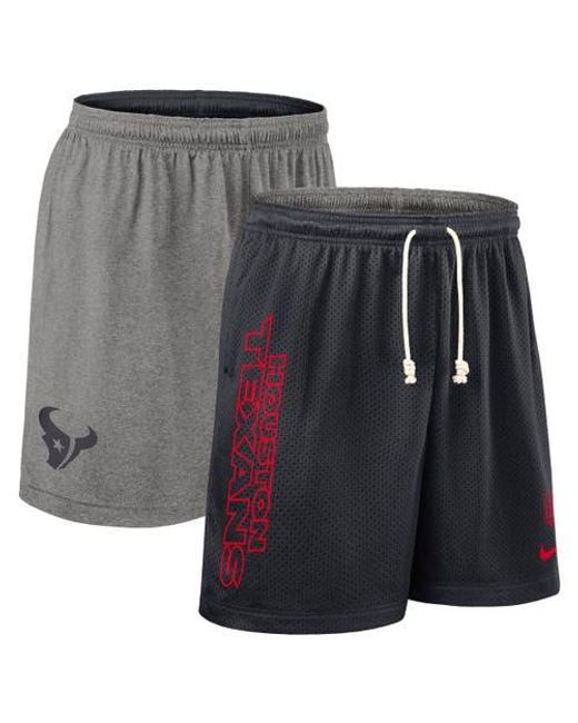 Nike Gray Houston Texans Sideline Reversible Performance Shorts for men