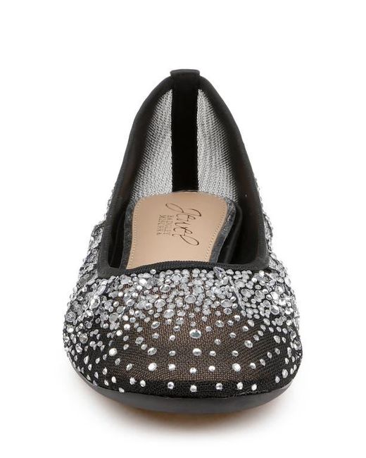 Badgley Mischka Gray Nuala Embellished Flat