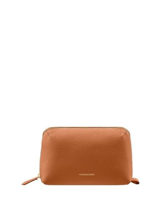 Maison De Sabre Brown Leather Tech Pouch