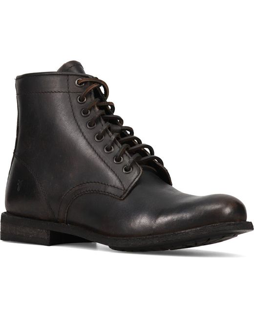 Frye Black Tyler Flex Lace-Up Boot for men