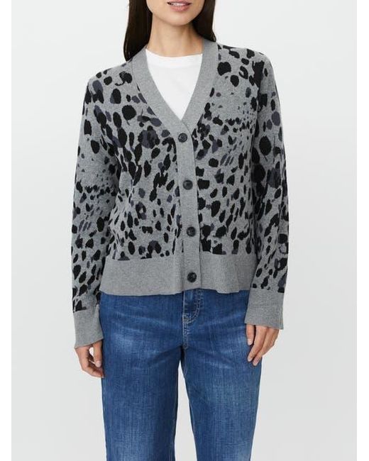 Masai Blue Malokina Leopard Pattern Cardigan