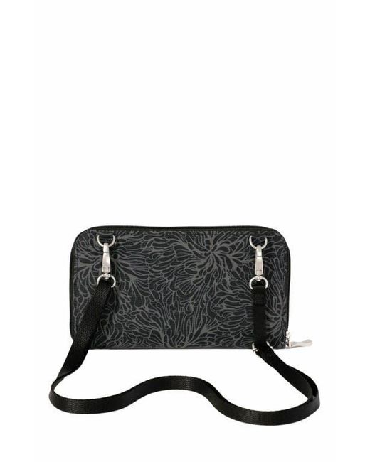 Baggallini Black Rfid Phone Wallet Crossbody Bag