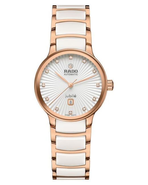 Rado Metallic Centrix Automatic Diamond Bracelet Watch, 30.5Mm for men