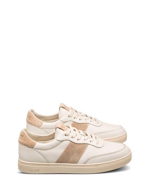 CLAE White Davis Perforated Low Top Sneaker for men