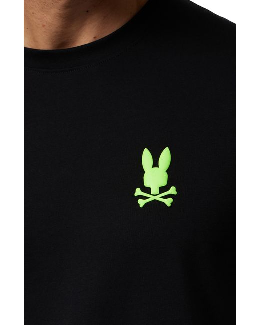 Psycho Bunny Black Maybrook Back Graphic T-shirt for men