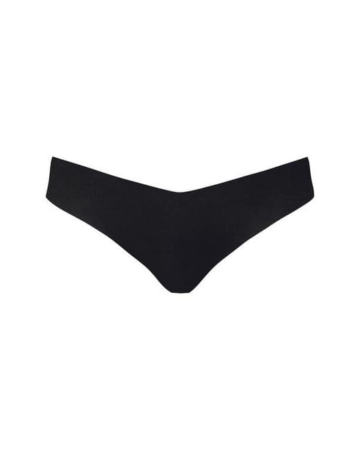 Commando Black Microfiber Thong