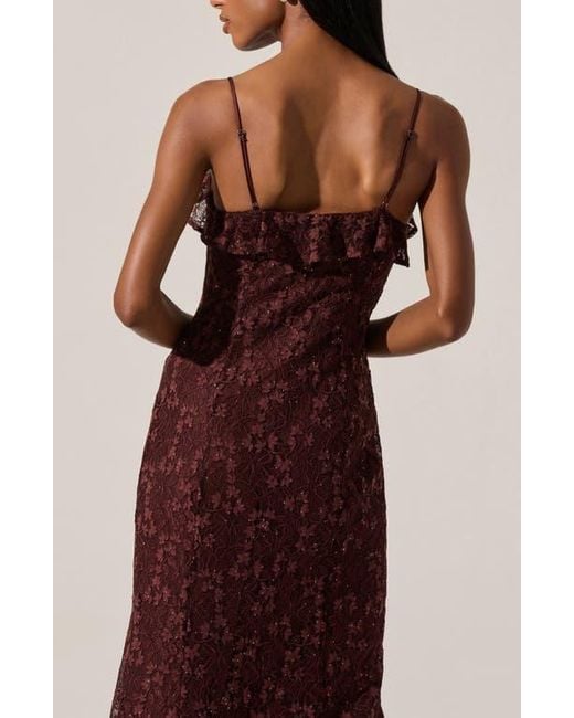 navy blue dress for baby girl Floral Lace Knit Midi Dress main image 0