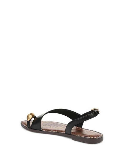 Sam Edelman Black Gace Toe Loop Slingback Sandal