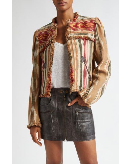 Isabel Marant Black Delphina Stripe Wool Blend Jacket