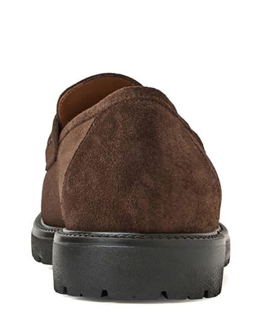 Aquatalia Blake Water Resistant Penny Loafer in Brown for  display picture 2