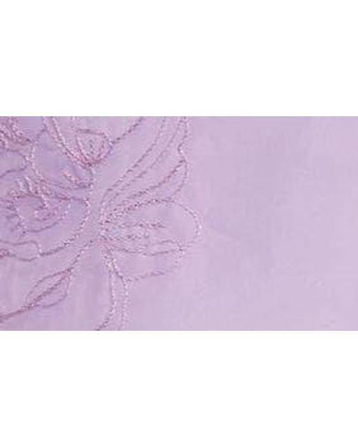 Cinq À Sept Purple Etta Floral Embroidered Maxi Skirt