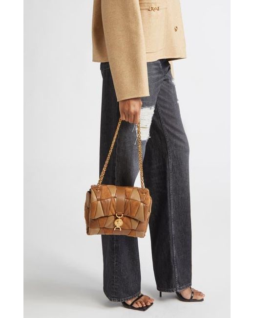【関税＆送料込み】Versace Brown Quilted aKleio' Shoulder Kleio Quilted Shoulder Bag | VERSACE